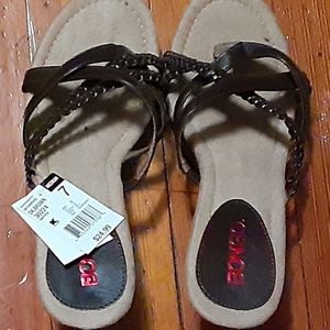 Brown heel sandals